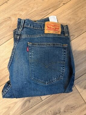 Levis 505 Jeans Mens 36x30 Blue Medium Wash Regular Fit Straight Leg